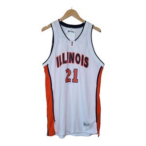 VNTG Powers Illinois Fighting Illini Basketball Jersey #21 Men's Sz 46 USA Made